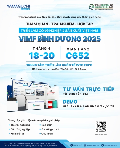 Yamaguchi will participate in the Vimf Binh Duong production and industrial exhibition 2025